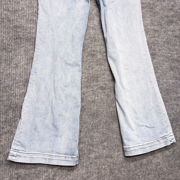 Kut From The Kloth Ana High-Rise Flare Womens 12 Blue Two Tone Denim Stretch - Picture 11 of 13